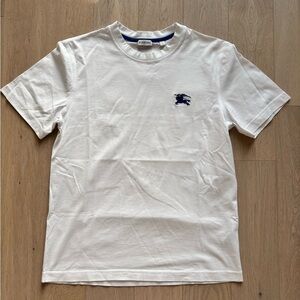 Burberry Men’s White Cotton T-shirt In Size L